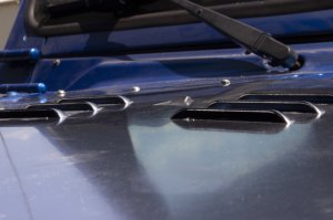 Jeep Wrangler Unlimited Hood Louver - Fishbone Offroad - Black - `07-`18